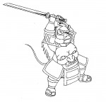 karen_mollett katana lineart monterey_jack samurai sword zori // 575x555 // 7.5KB