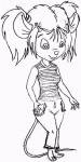 1girls alternative_hairstyle gadget hairband hairclip lineart pants rem shirt striped_shirt twintails // 267x532 // 16.7KB