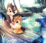 2boys caterpillar chip dale forest plants sit tree umintsu water // 937x889 // 1.1MB
