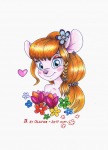 1girls alternative_hairstyle blush earring flowers gadget hairband heart nut olgfox tress // 2047x2836 // 402.7KB