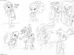 acorn apron babs_bunny crossover gadget invention kasumi lineart mirror parrot pokemon reflection sergionekitosso sit tammy tiny_toon_adventures // 4000x3000 // 2.3MB